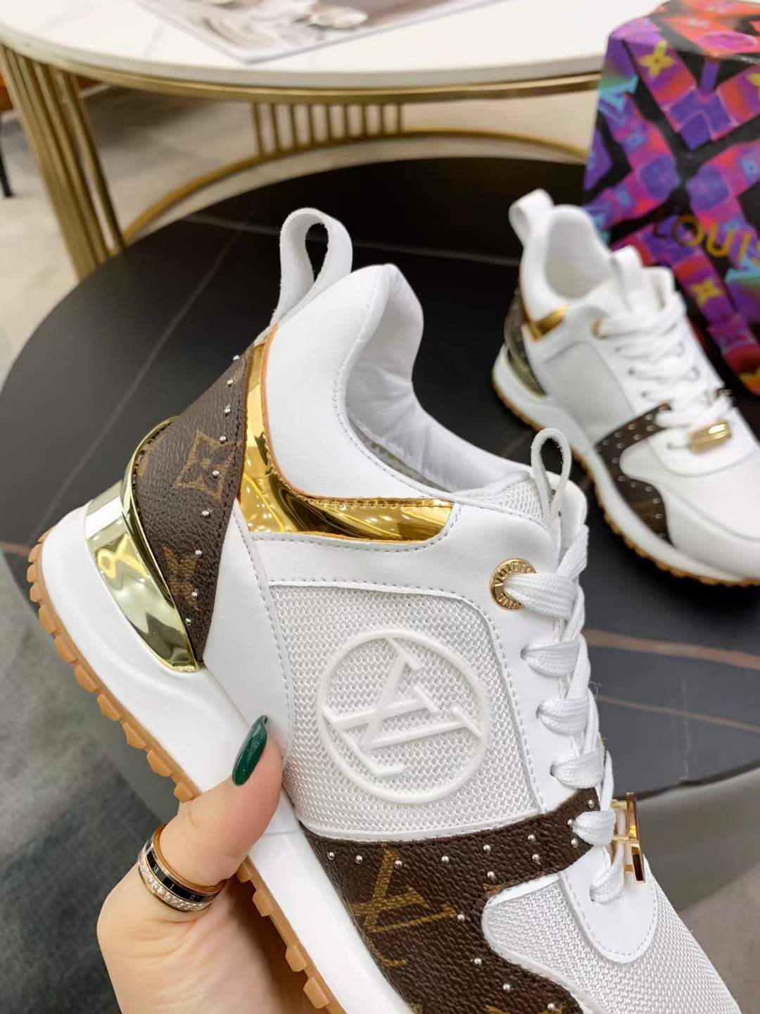 Women L*ouis V*uitton Run Away Top Sneaker