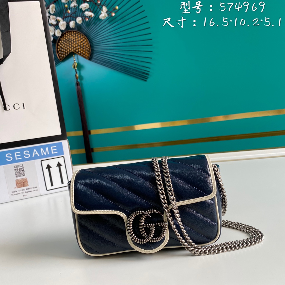 G*ucci Bag Top Quality 16.5*10.2*5.1cm