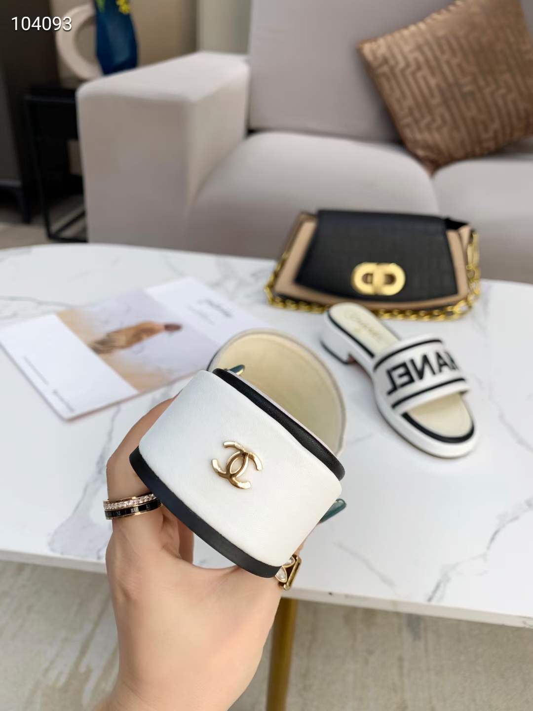 Women C*hanel Top Slippers