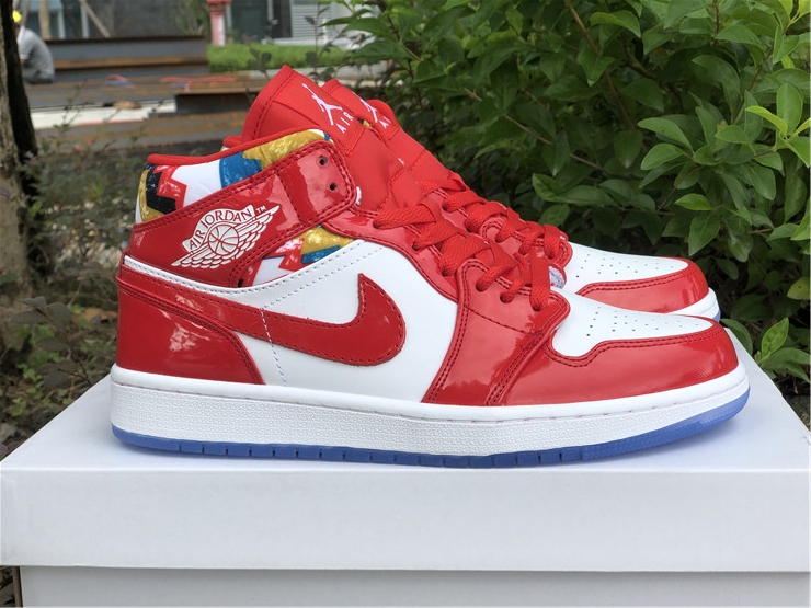 Air Jordan 1 Mid Red Patent 2021 DC7294-600