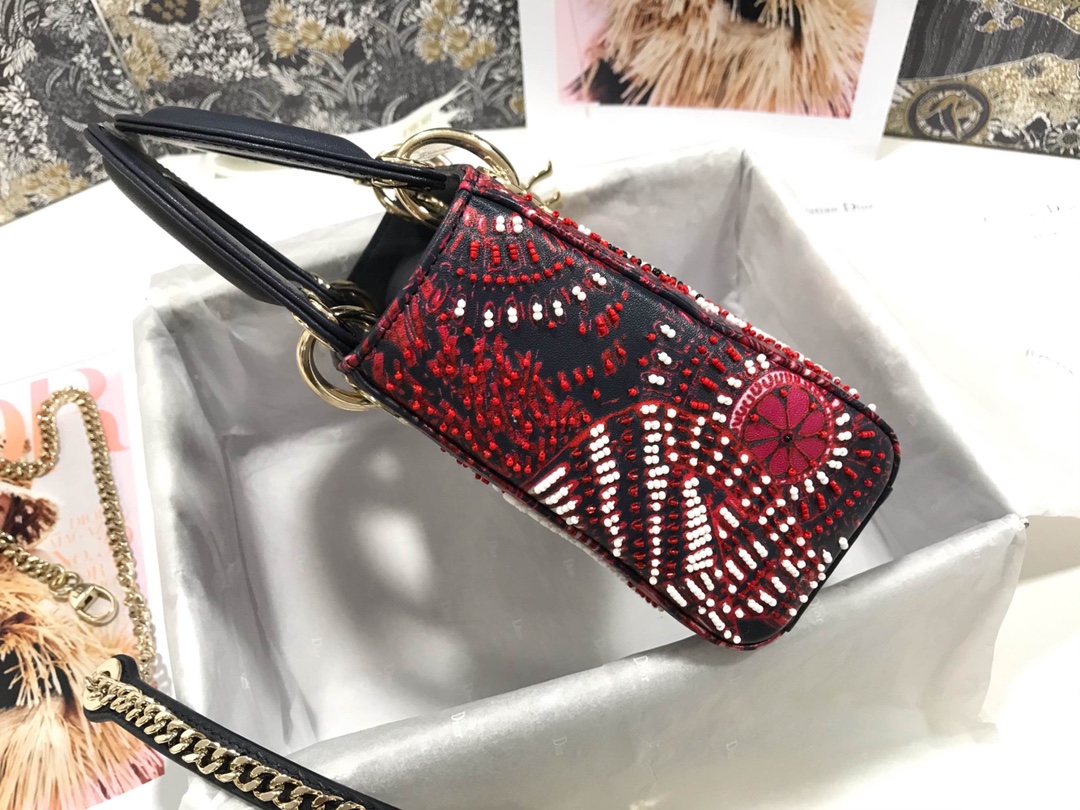 D*ior Top Bag 17*15*7cm