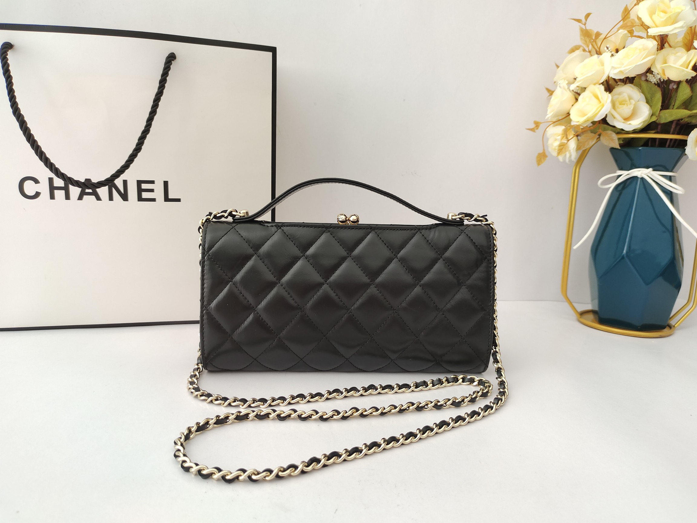 C*hanel Top Bag 12.4*22.3*5.7CM