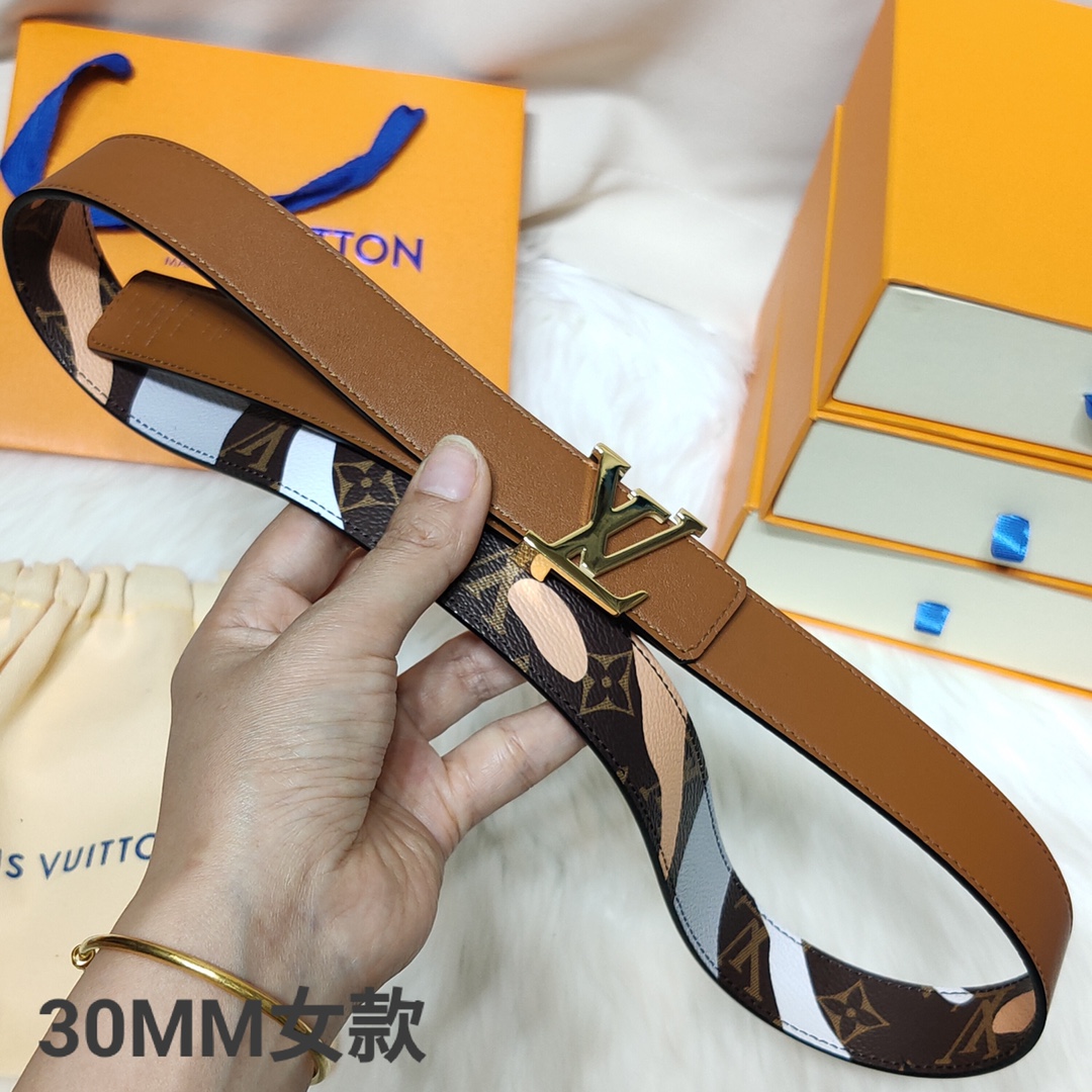 L*ouis V*uitton Belts Top Quality 30MM