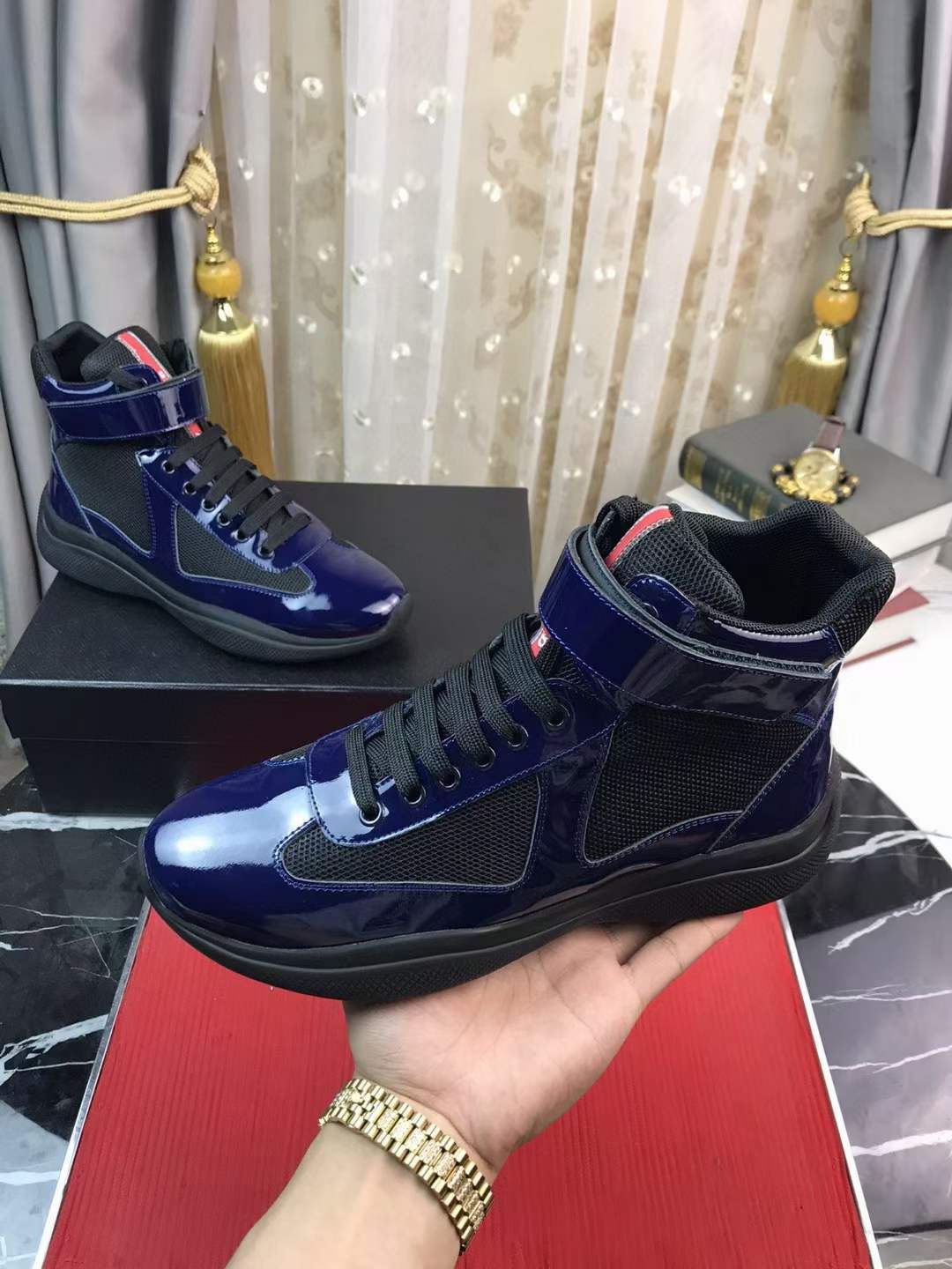 Men P*rada Top Sneakers