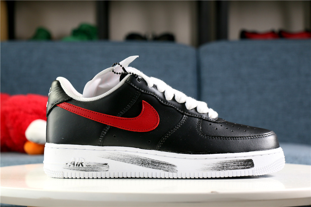 from EACEMINUSONE X Nike Air Force 1 Low Para-Noise Black Red