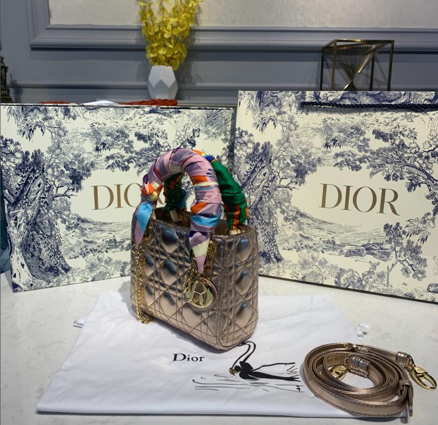 D*ior Top Bag 17*8*14cm