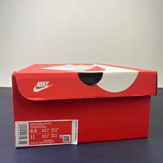 from Nike SB Dunk Low University Red CU1727-100