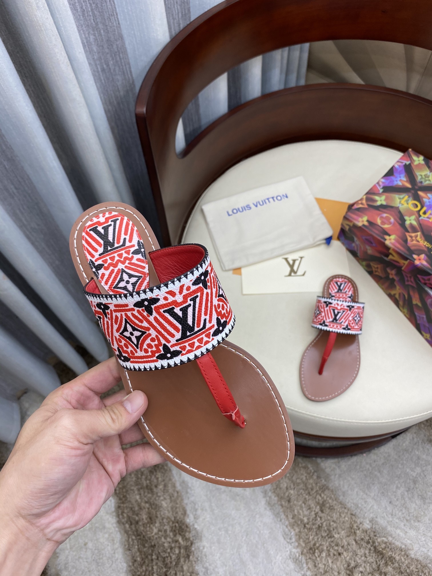 Women L*ouis V*uitton Top Slippers