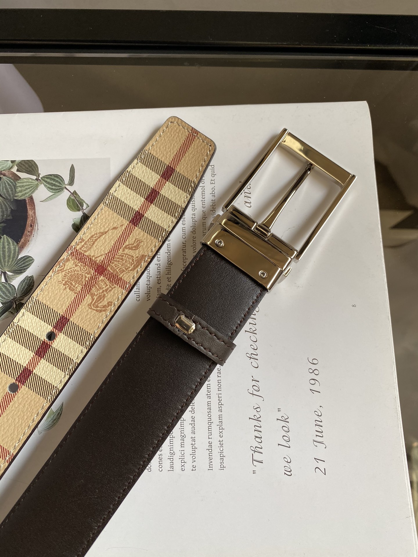 B*urberrry Belts Top Version 35MM