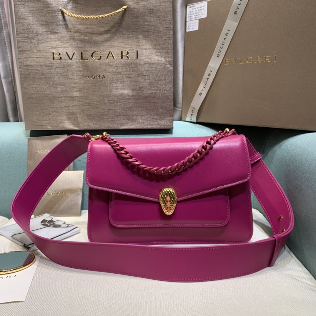 B*vlgari Top Bag 25Γ14.5Γ9cm