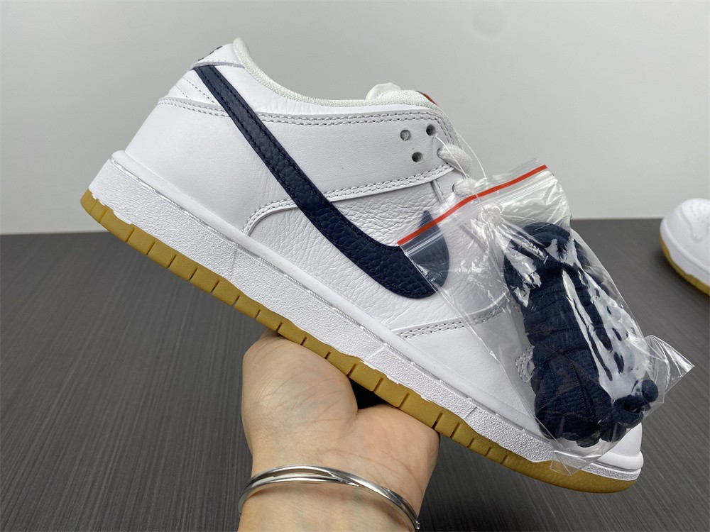 from Nike Dunk SB Low Orange Label White Navy CZ2249-100