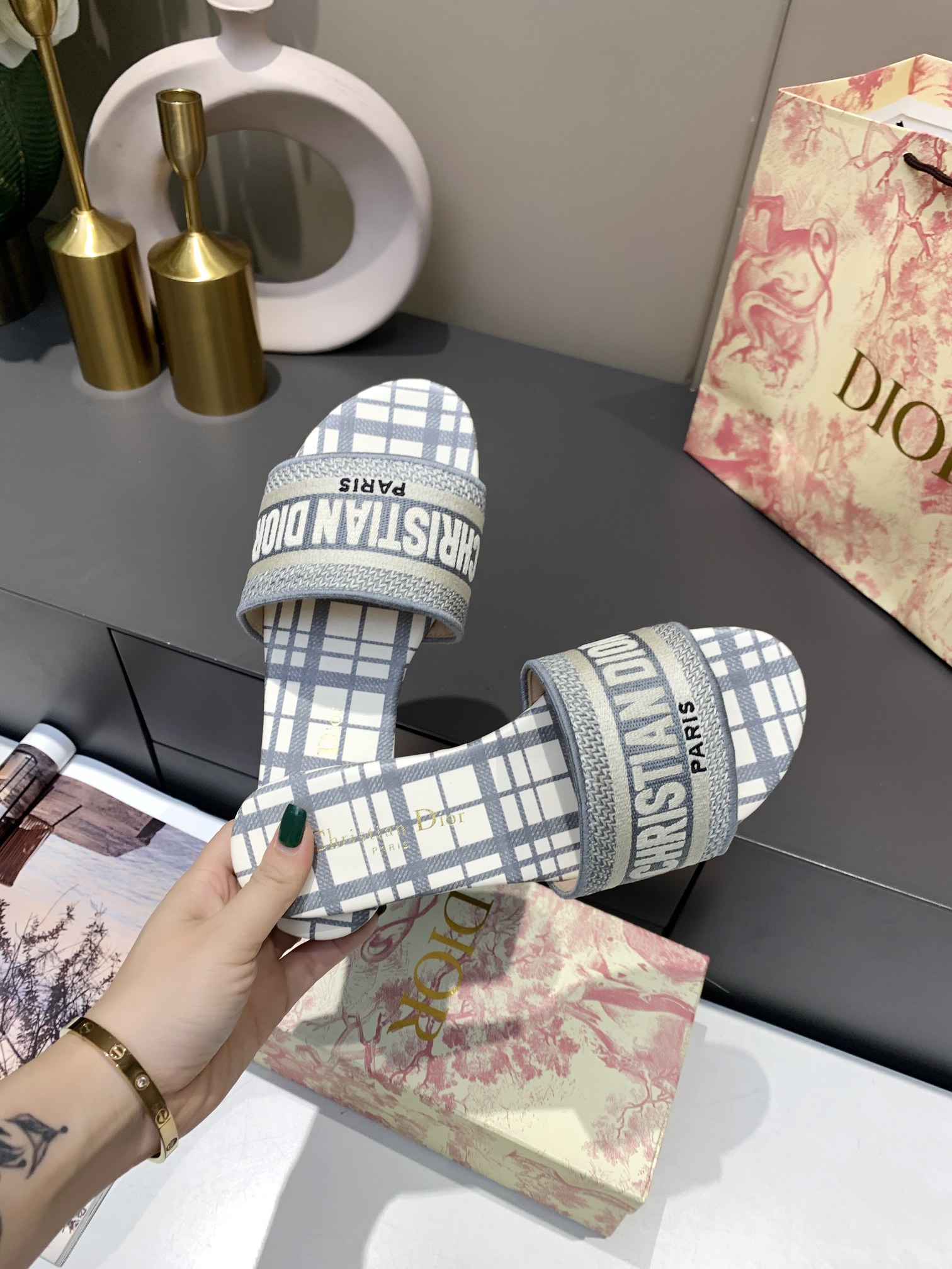 Women D*ior Top Sandals