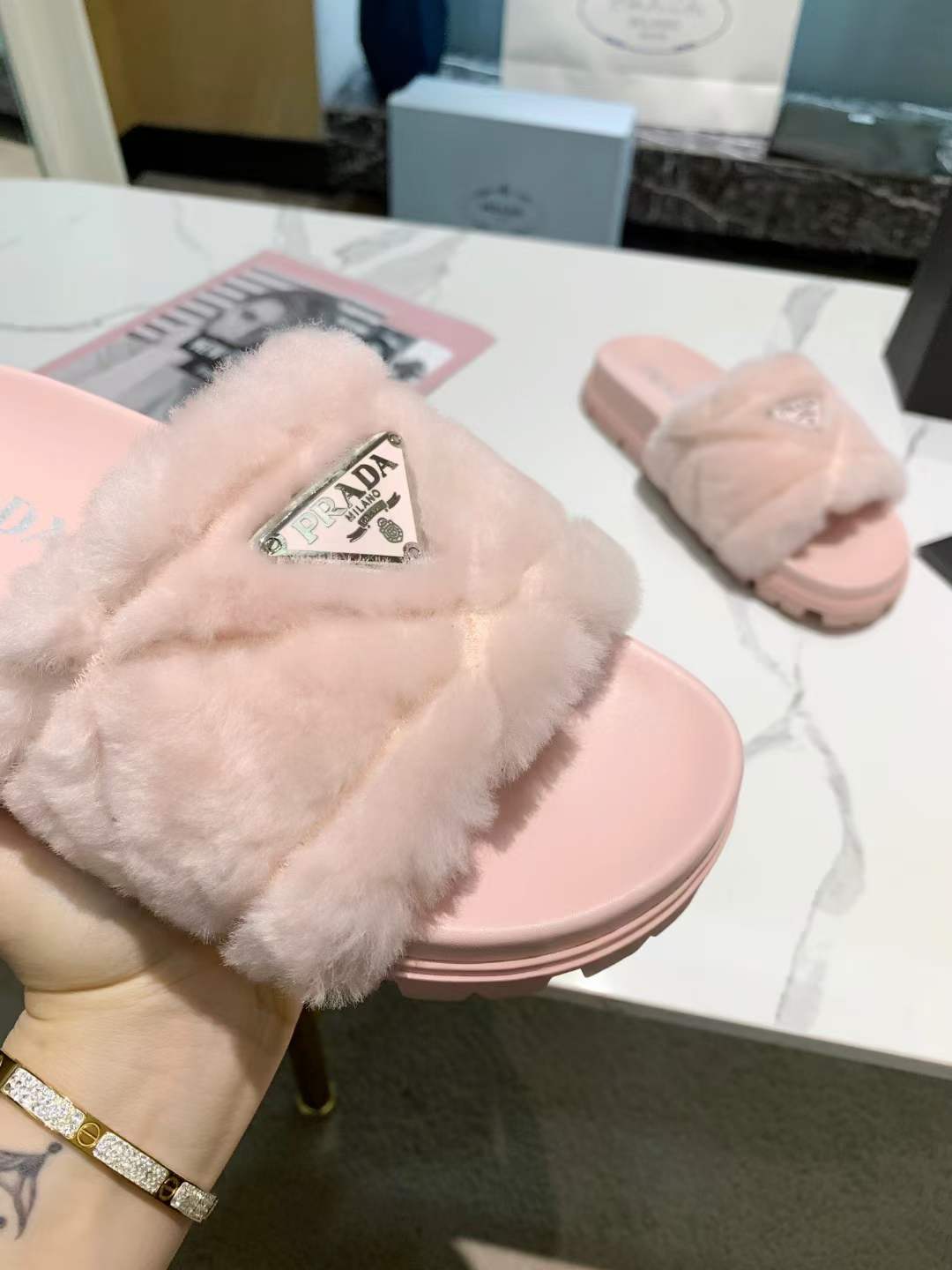 Women P*rada Top Sandals