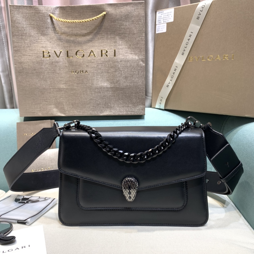 B*vlgari Top Bag 25Γ14.5Γ9cm
