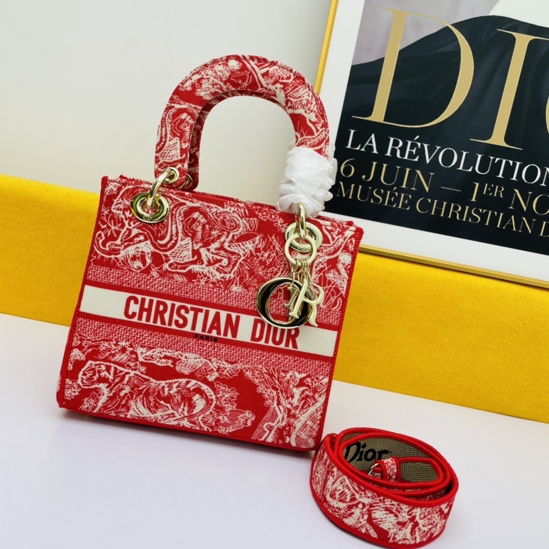 D*ior Top Bag 24*20*11cm