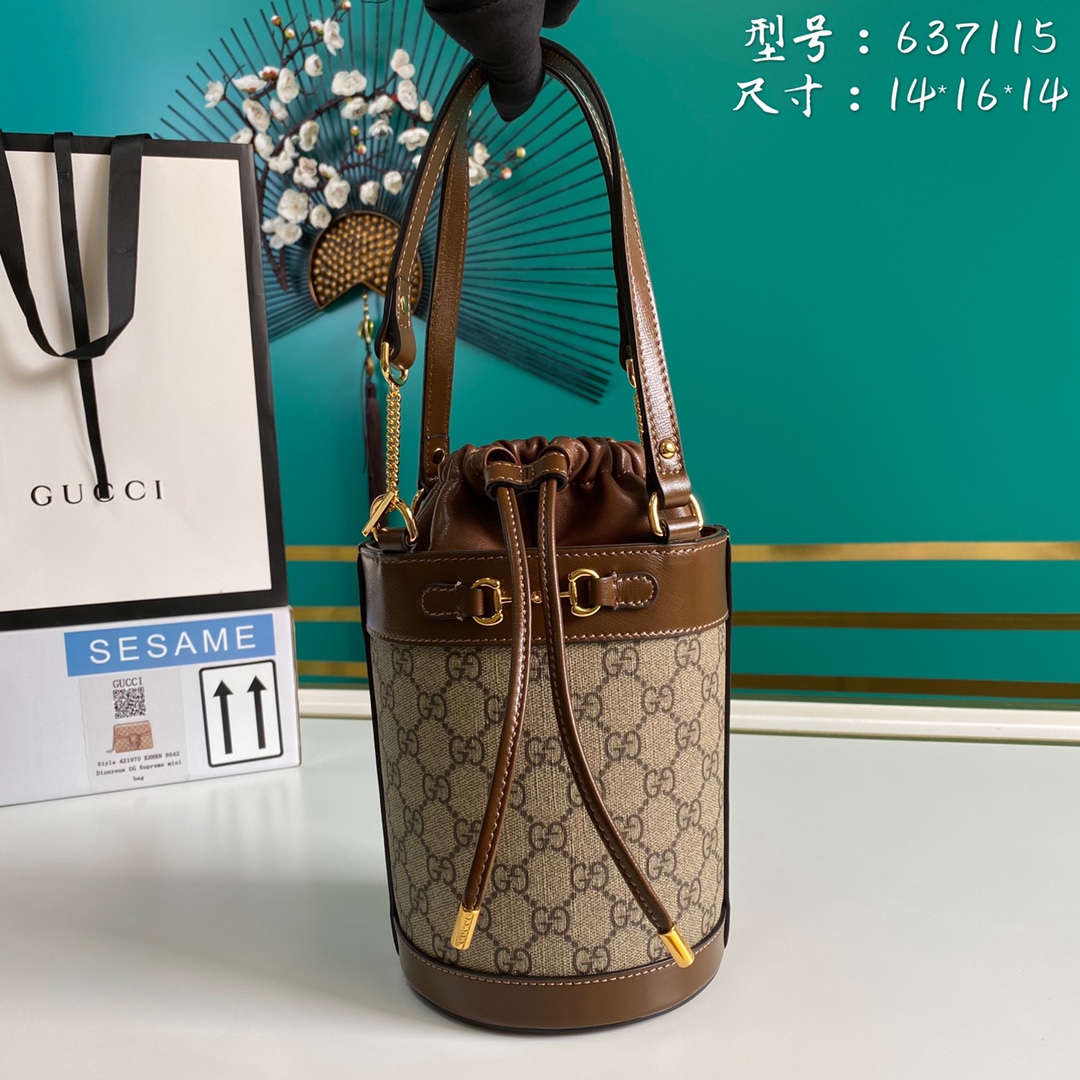 G*ucci Bag Top Quality 14*16*14cm