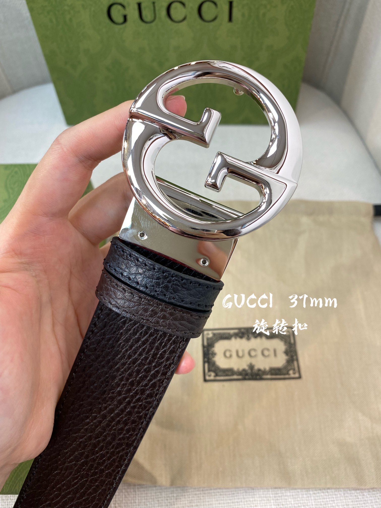 G*ucci Belts Top Quality 37MM