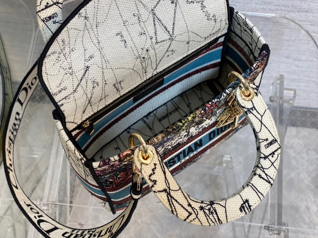 D*ior Lady D-Lite handbag Top Quality 24*11*20cm