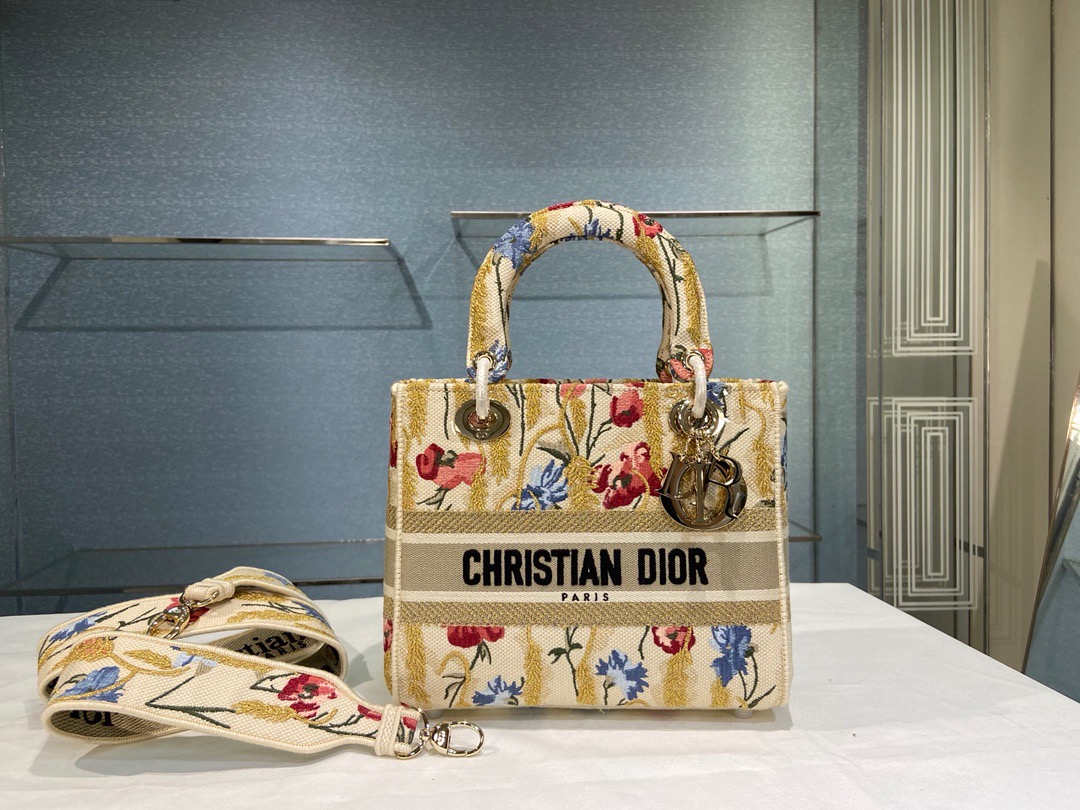 D*ior Lady D-Lite handbag Top Quality 24*11*20cm