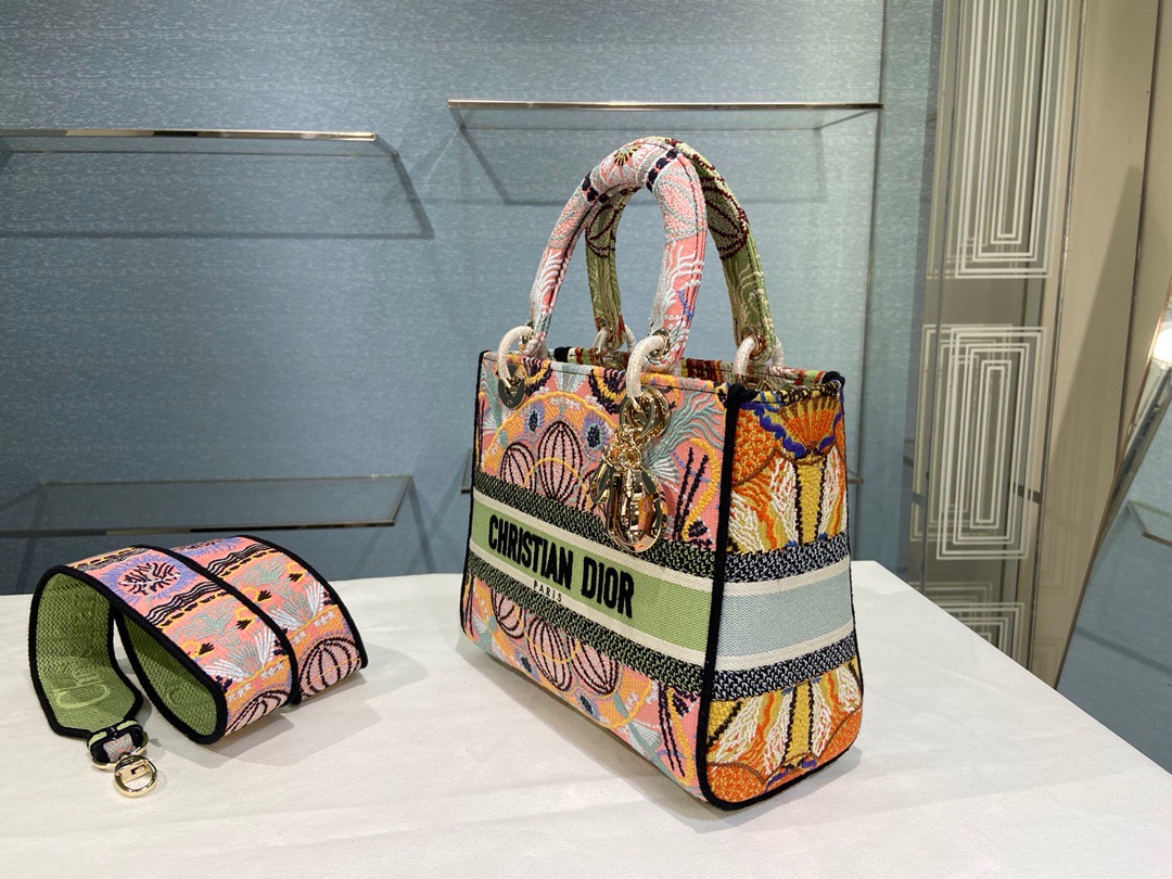 D*ior Lady D-Lite handbag Top Quality 24*11*20cm