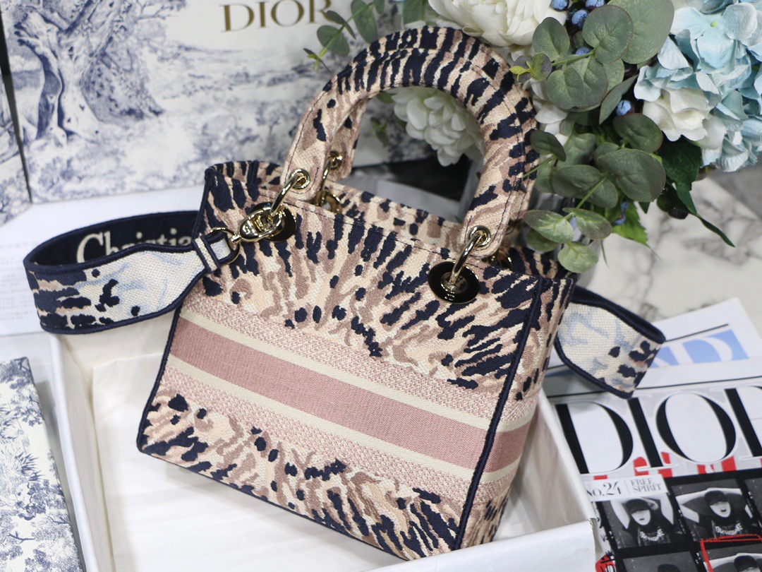 D*ior Lady D-Lite handbag Top Quality 24*11*20cm