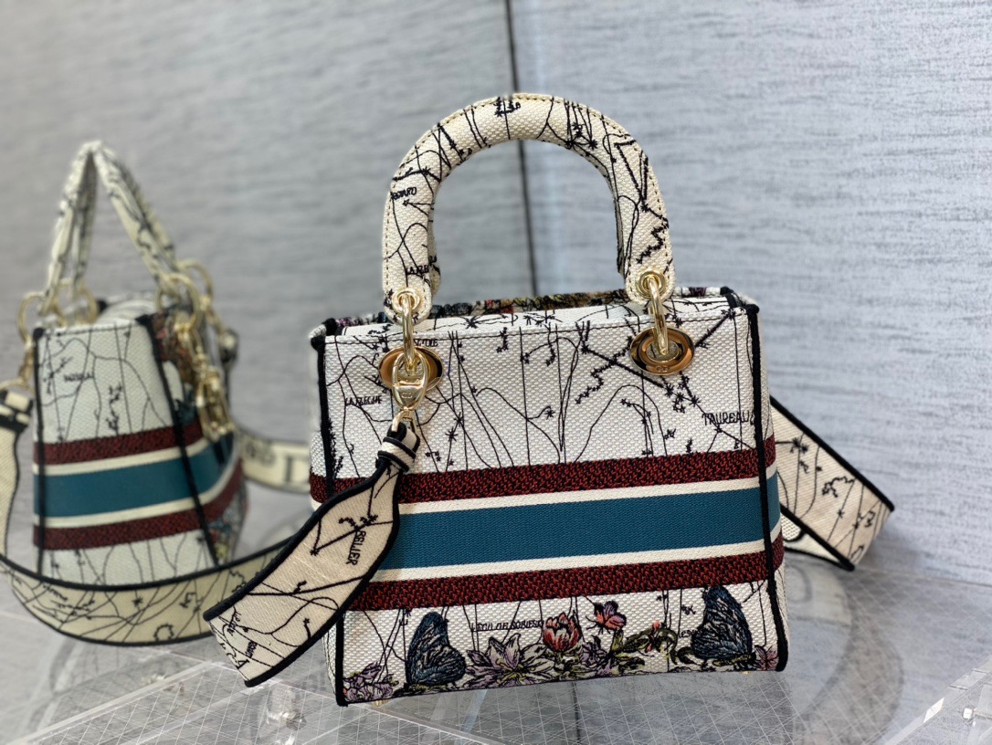 D*ior Lady D-Lite handbag Top Quality 24*11*20cm