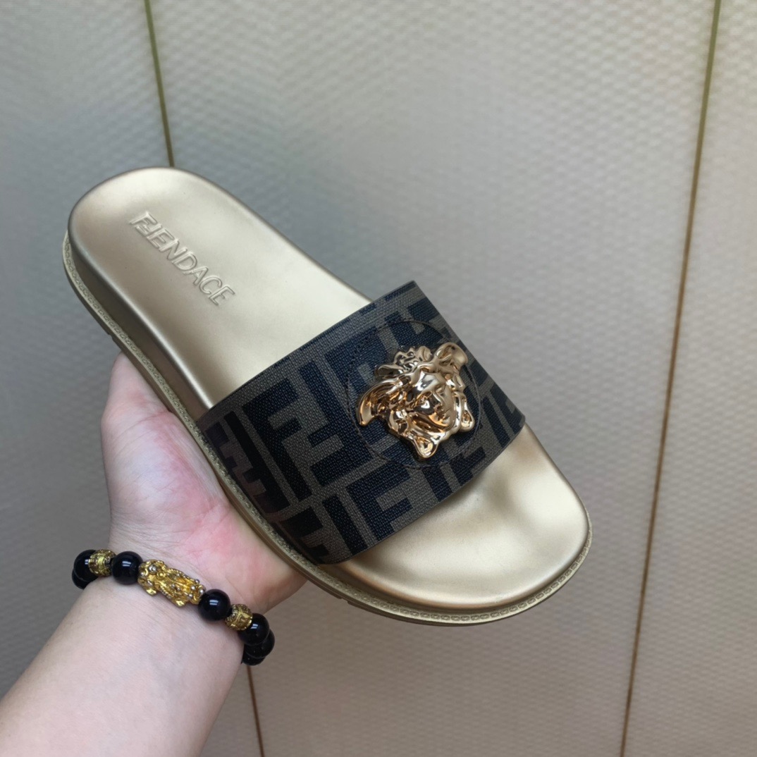 Men Women V*ersace Top slippers