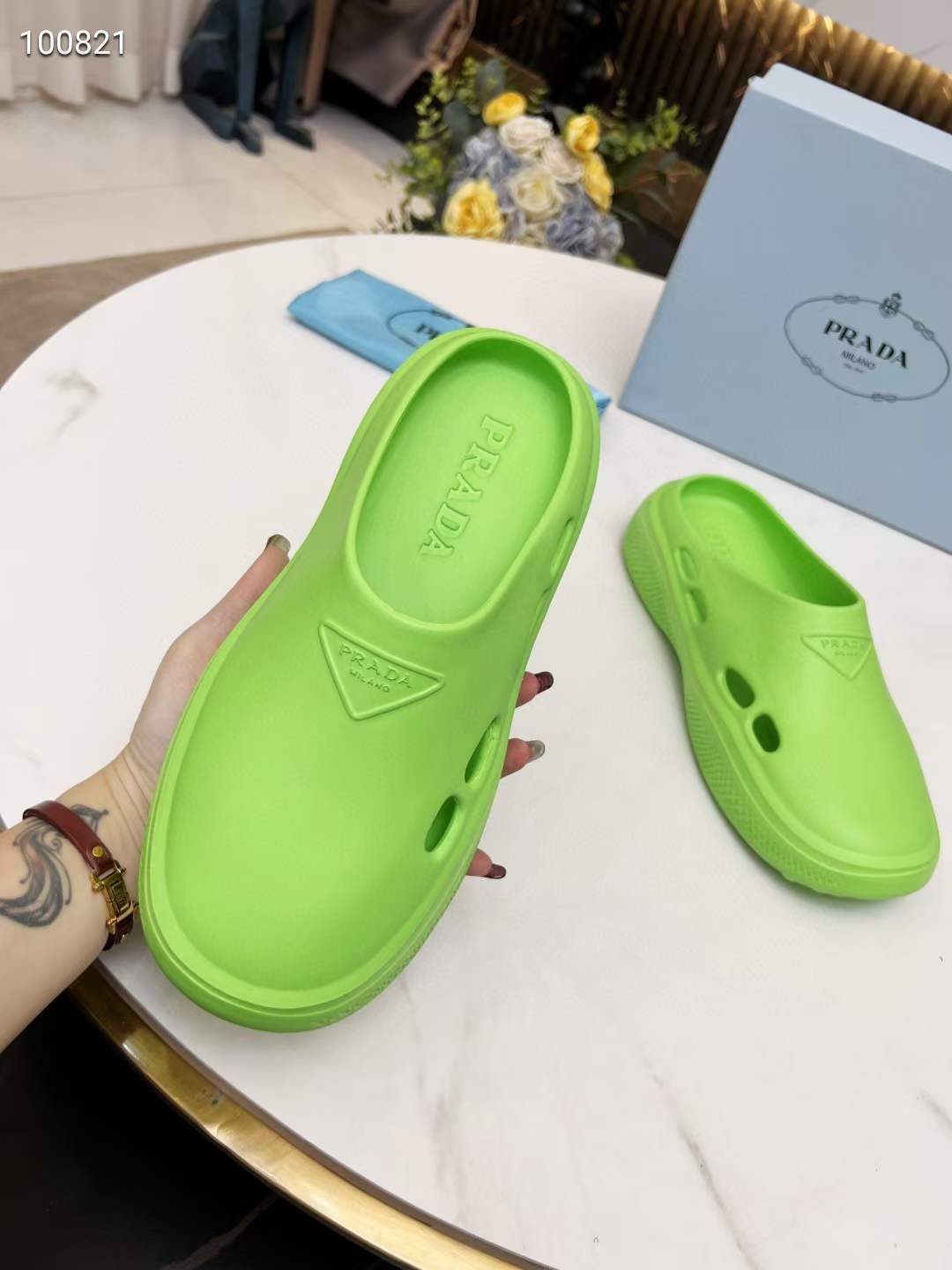 Men Women P*rada Top Slippers ( )