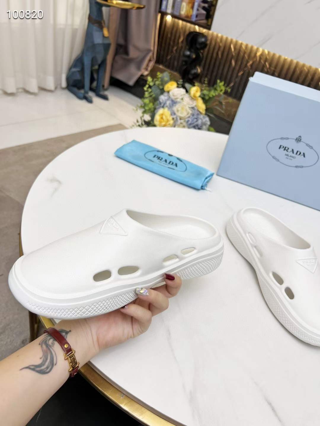 Men Women P*rada Top Slippers ( )