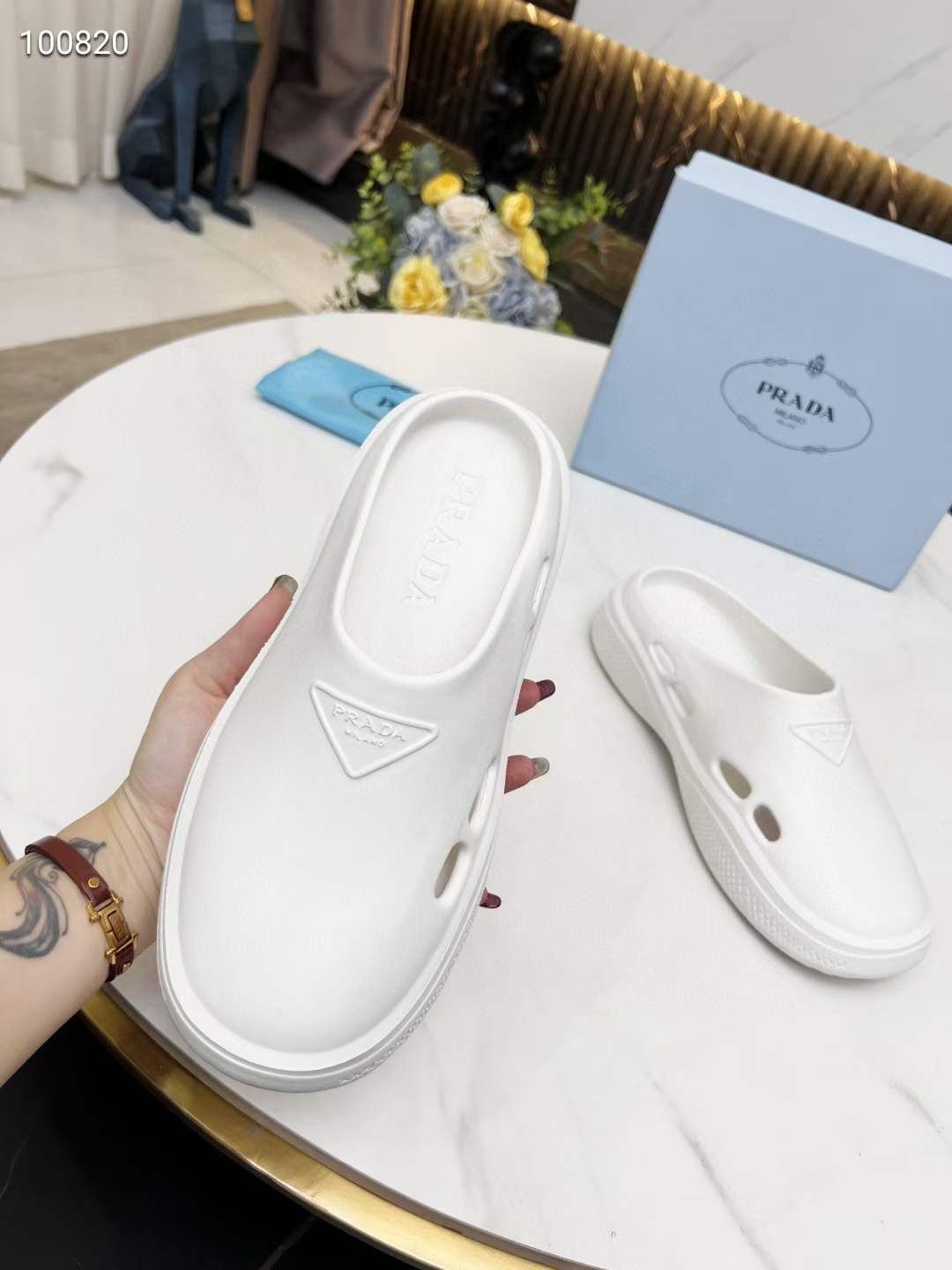 Men Women P*rada Top Slippers ( )