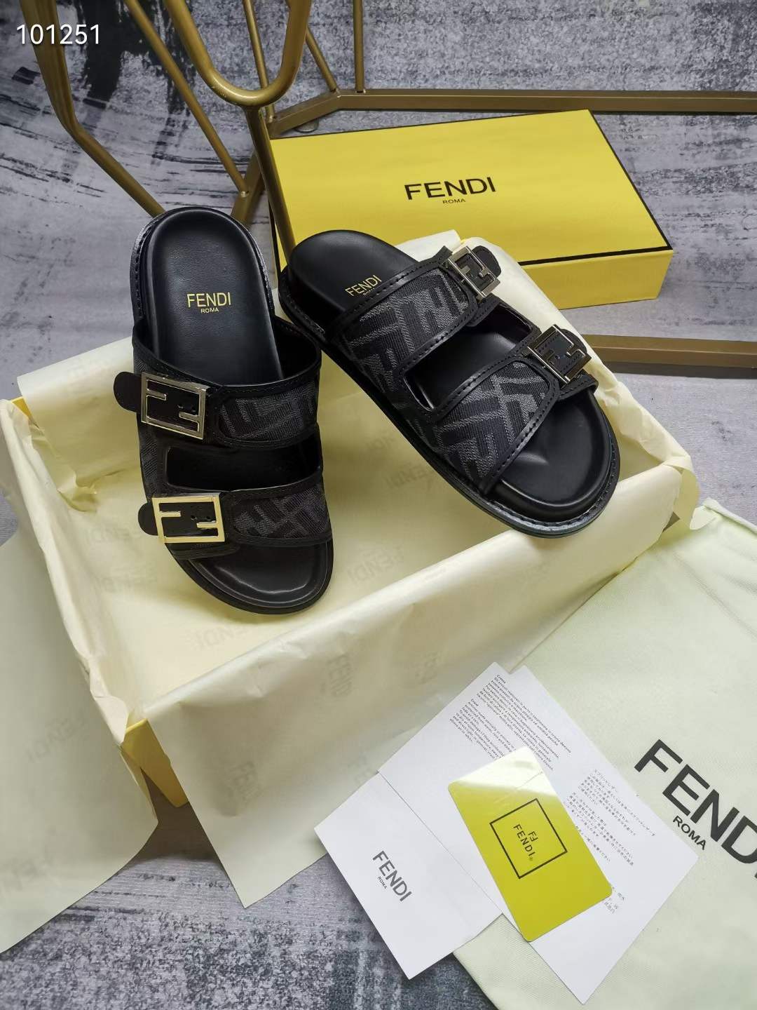 Women Men F*endi Top Sandals ( )