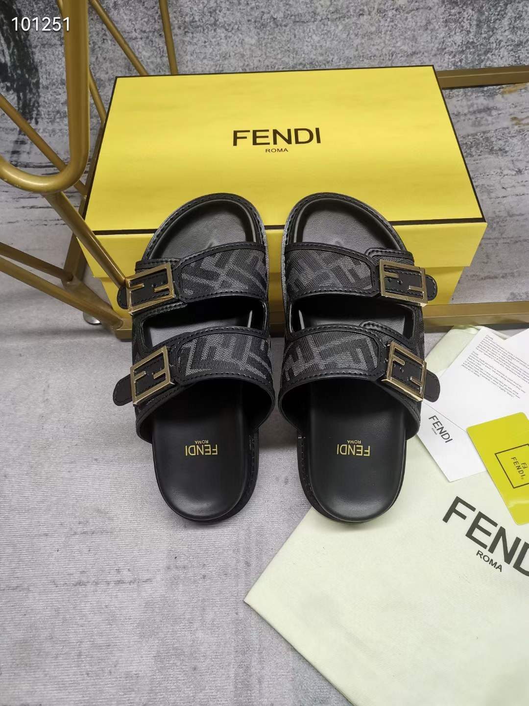Women Men F*endi Top Sandals ( )