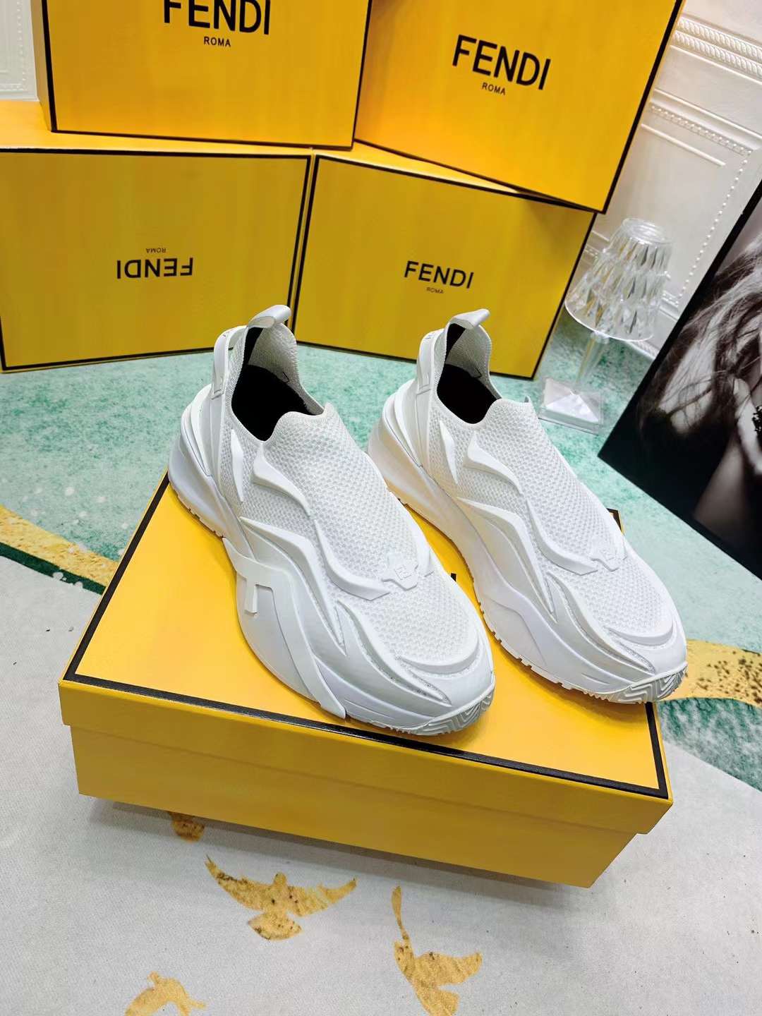 Men Women F*endi Top Sneaker ๏ผ ๏ผ