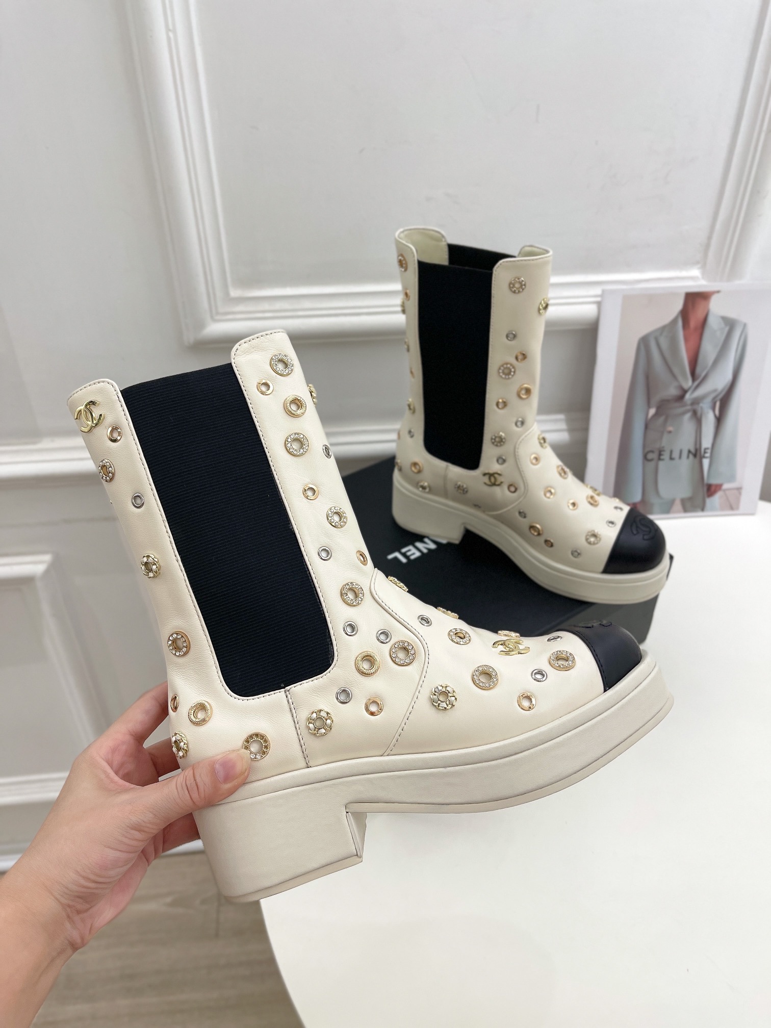 Women C*hanel Top Boots Maikesneakers