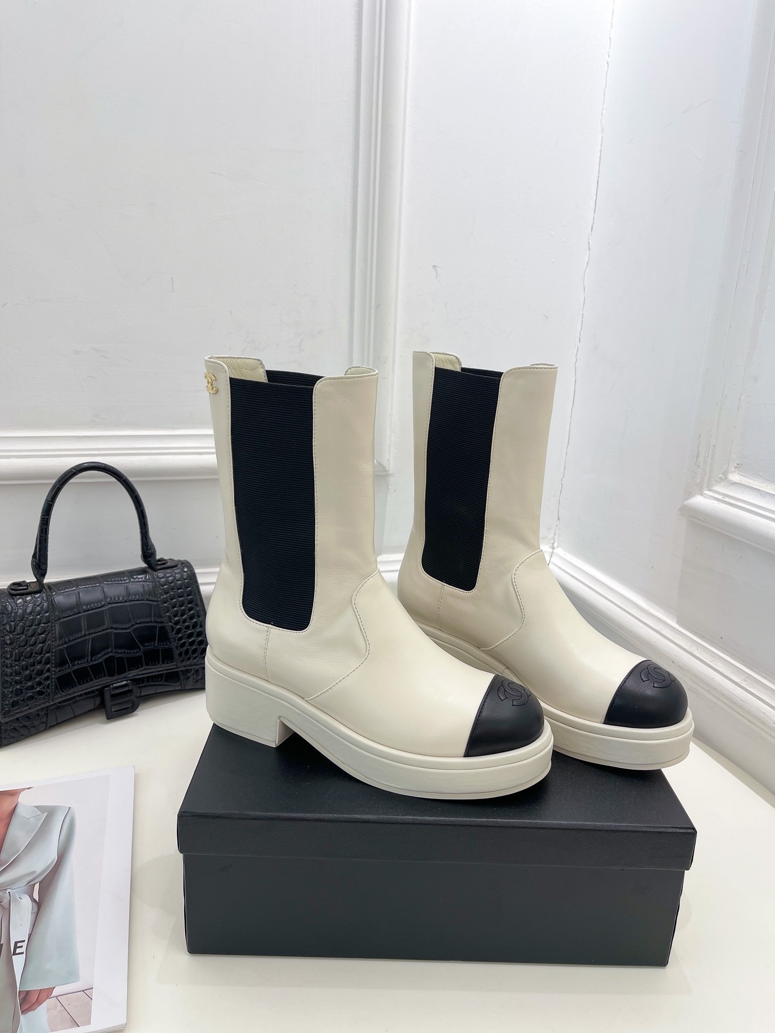 Women C*hanel Top Boots Maikesneakers