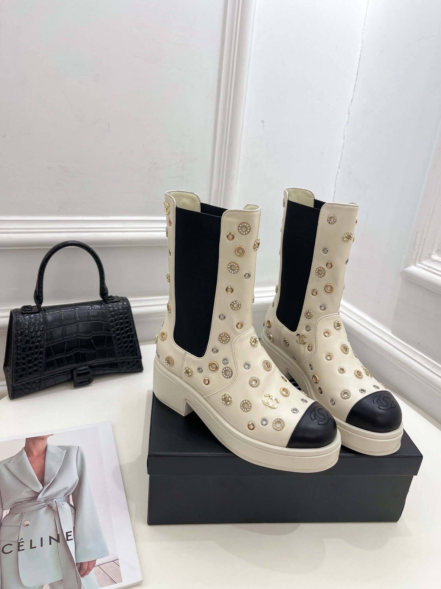 Women C*hanel Top Boots Maikesneakers