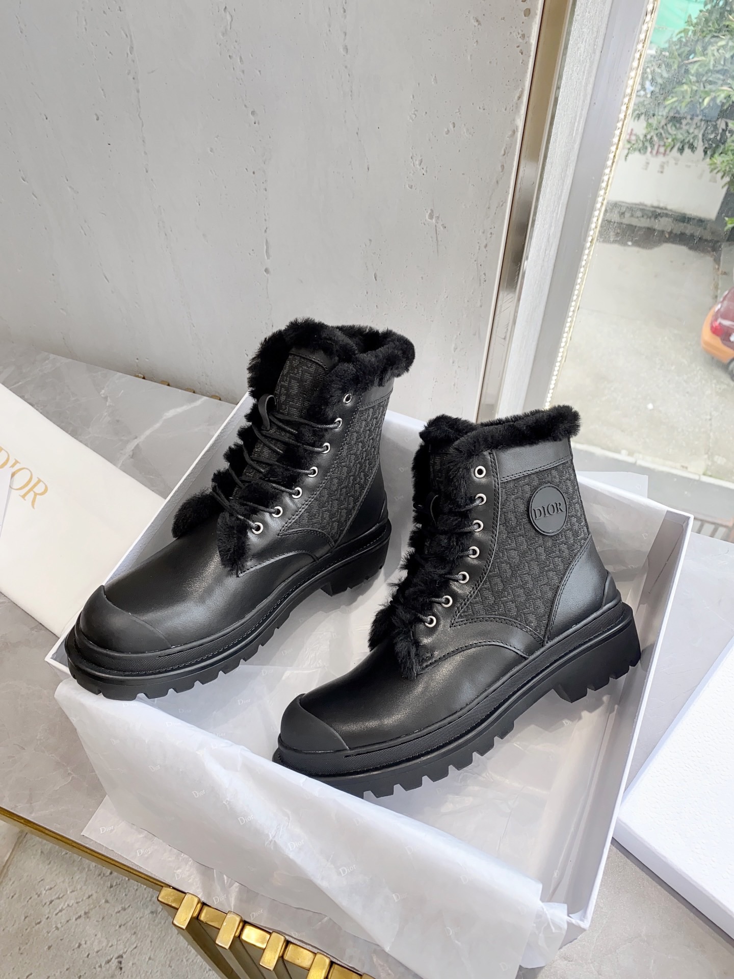 Women D*ior Top Boots Maikesneakers