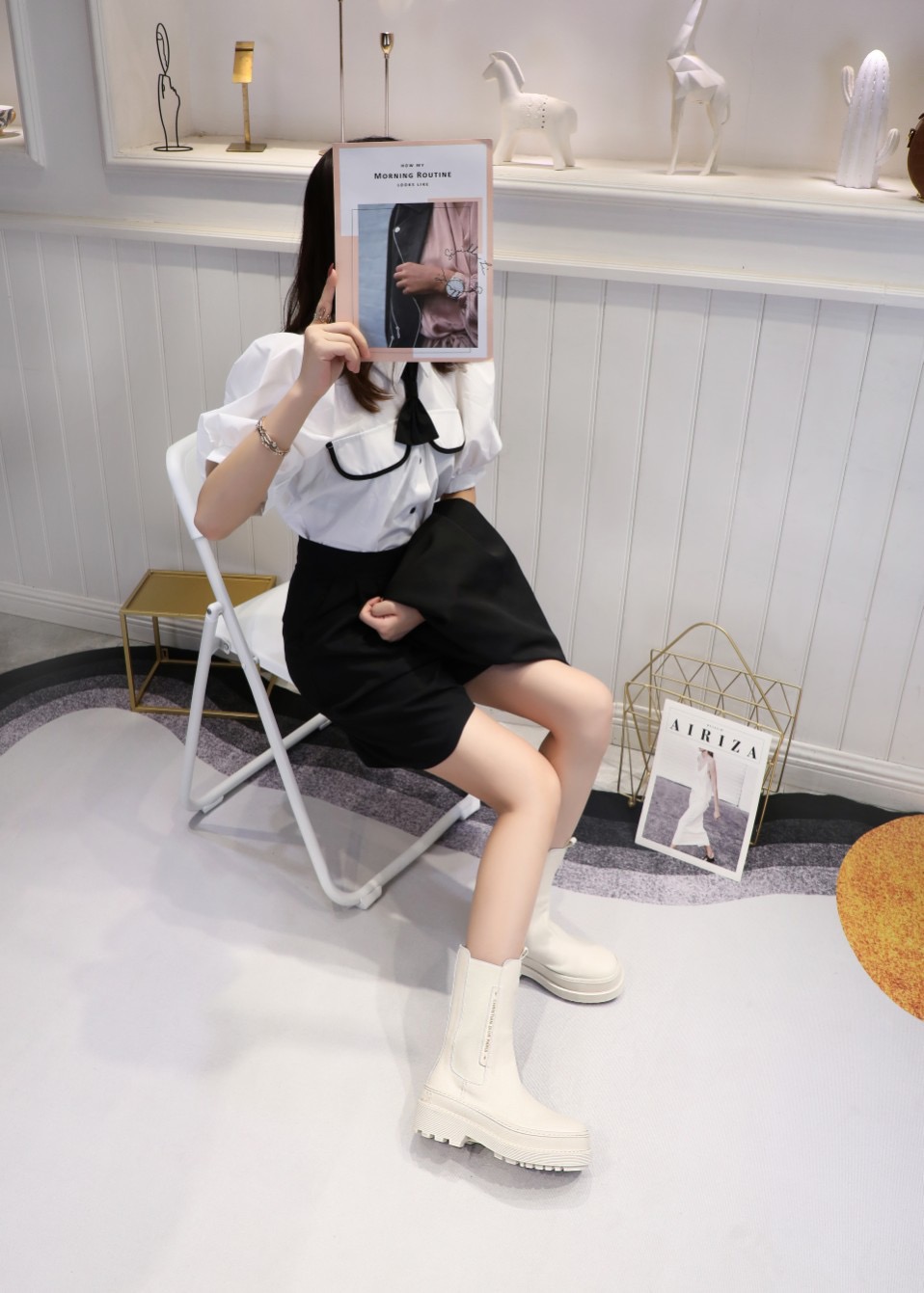 Women D*ior Top Boots Maikesneakers