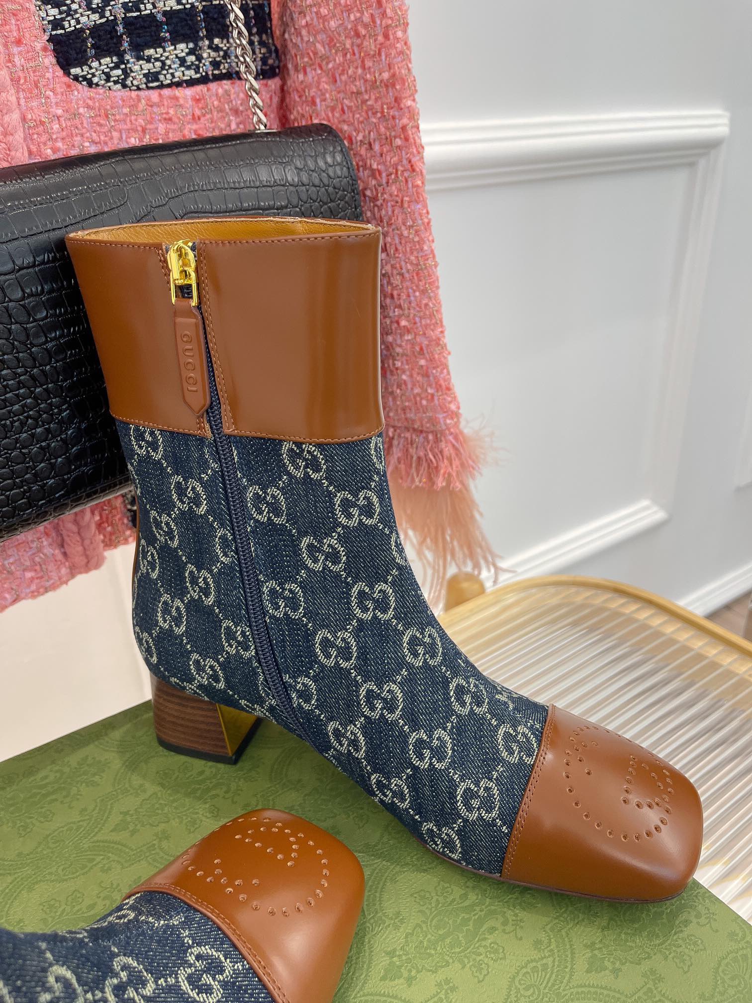 Women G*ucci Top Boots Maikesneakers