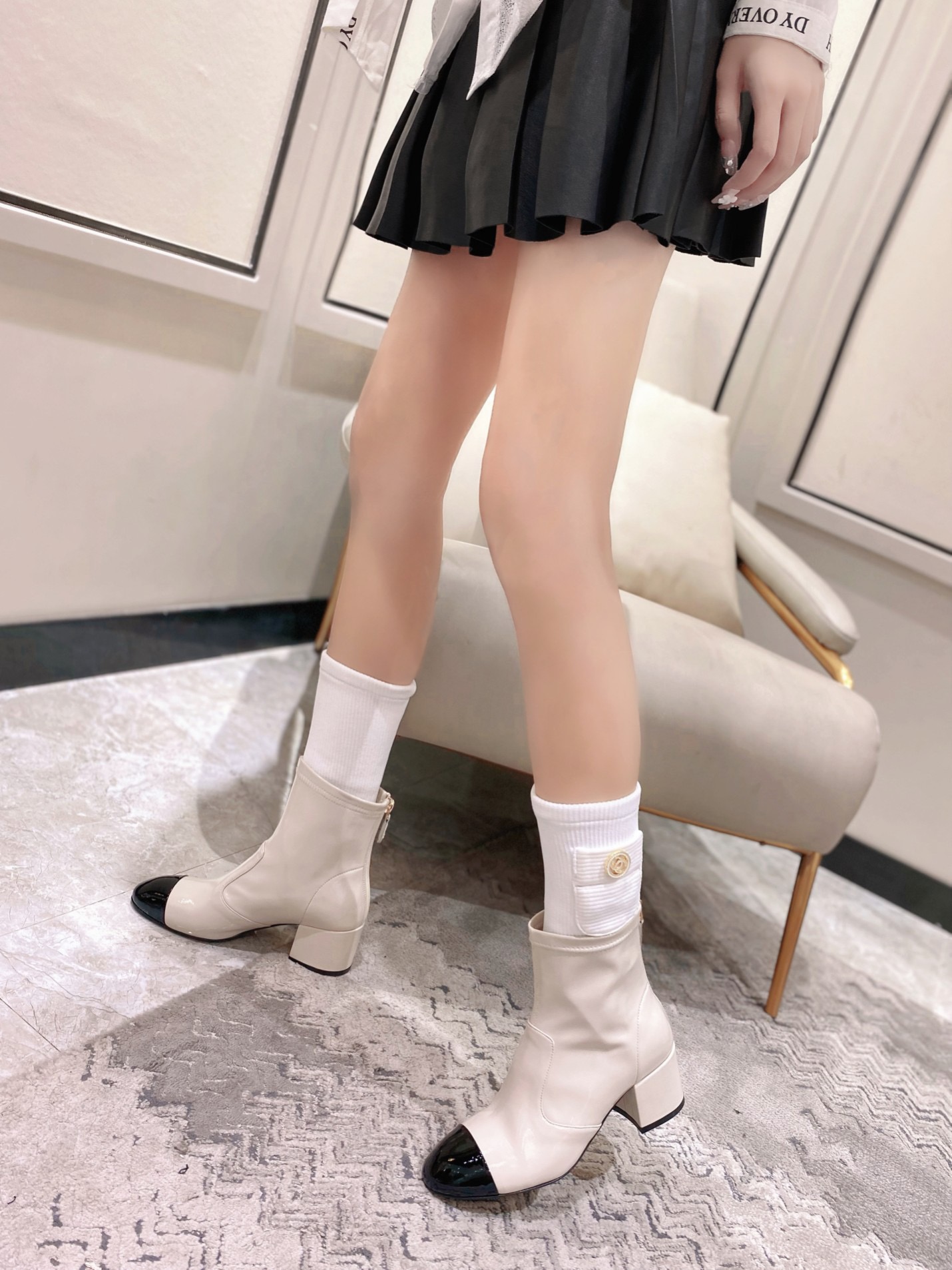 Women C*hanel Top Boots Maikesneakers