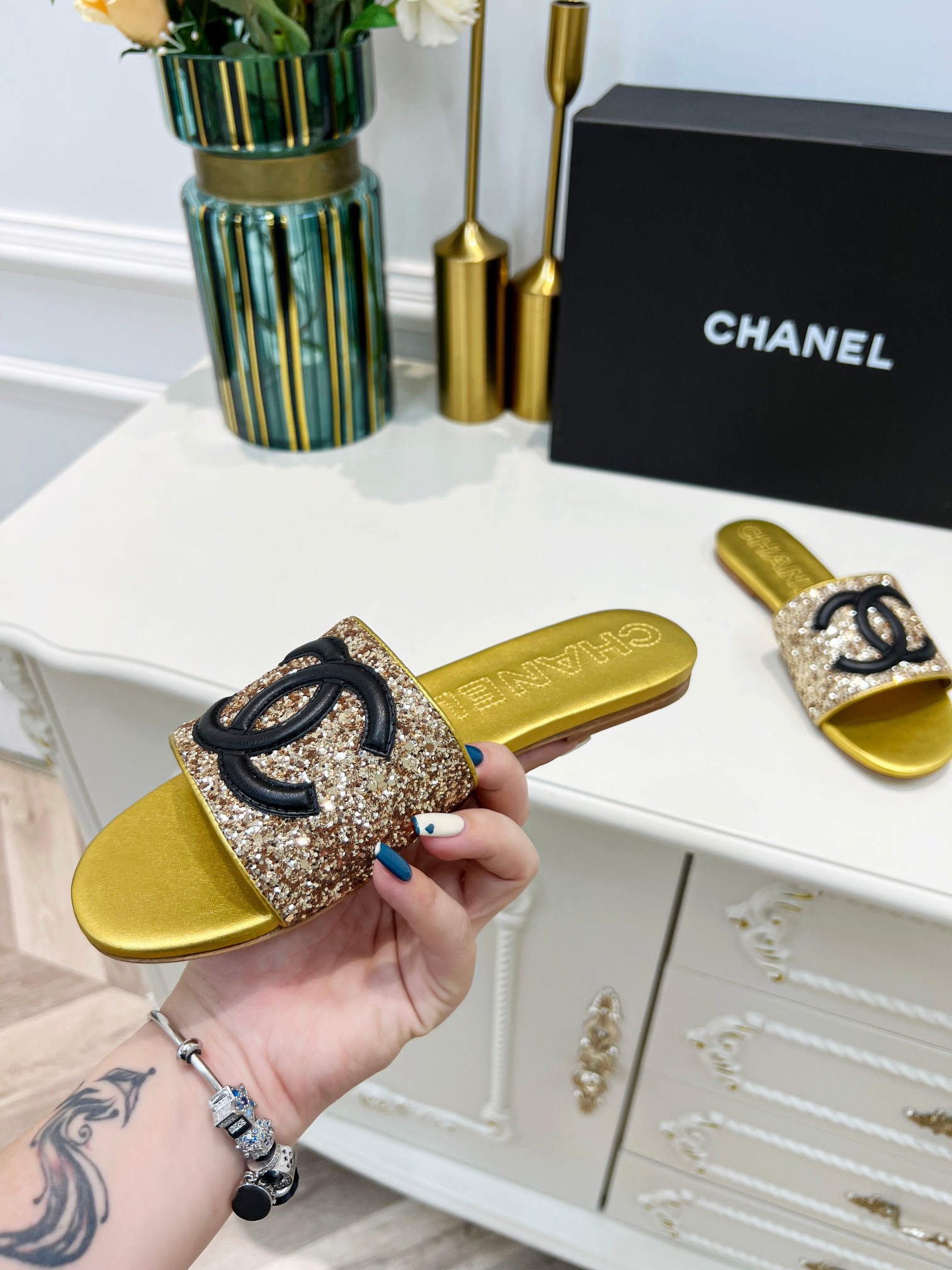 Women C*hanel Top Sandals