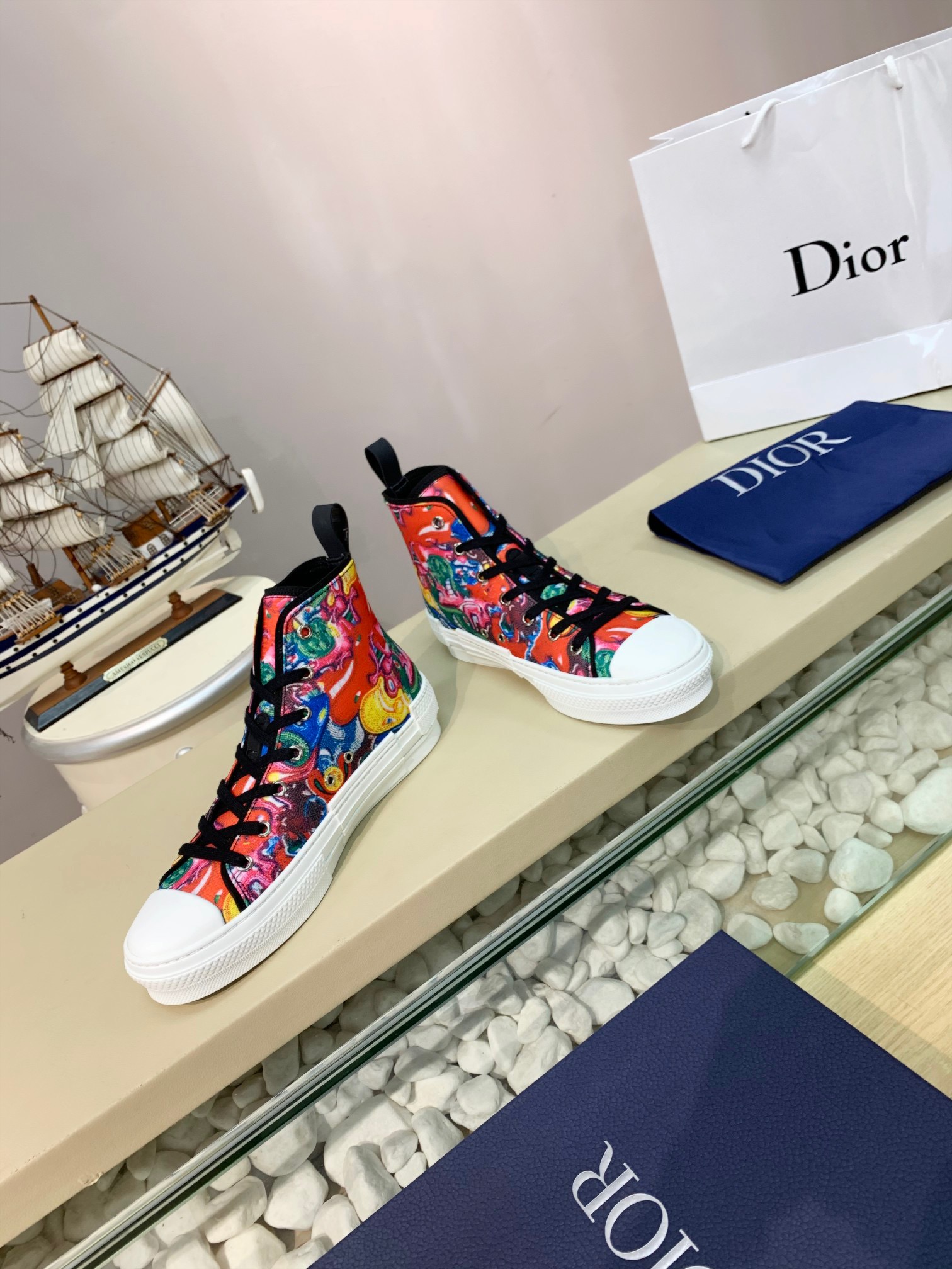 Men Women D*ior Top Sneakers