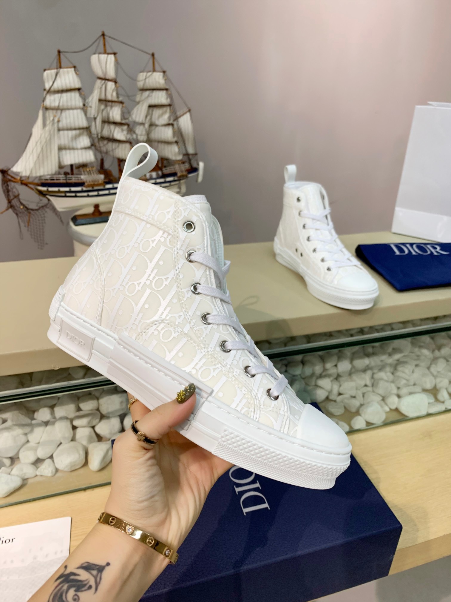 Men Women D*ior Top Sneakers