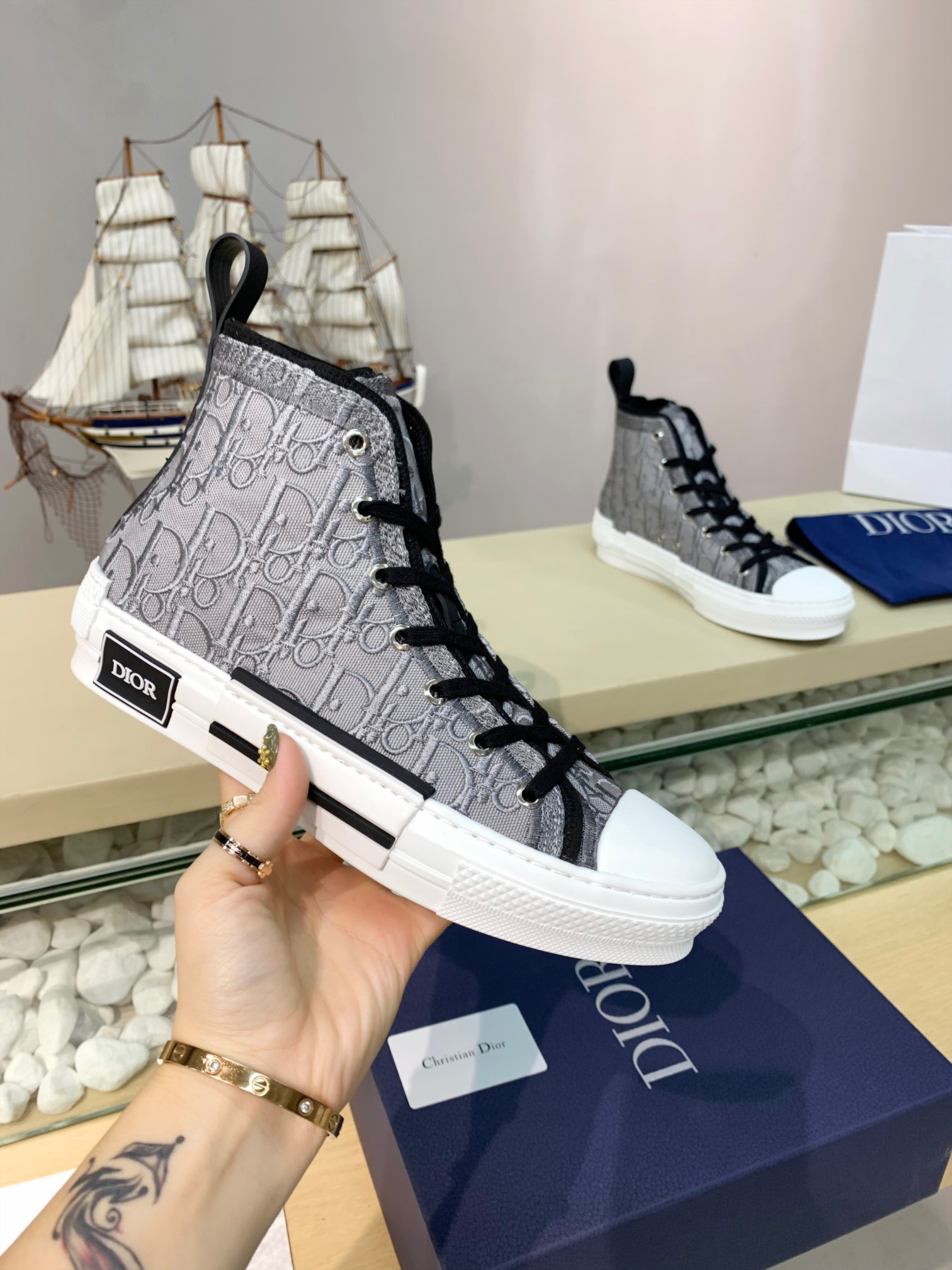 Men Women D*ior Top Sneakers