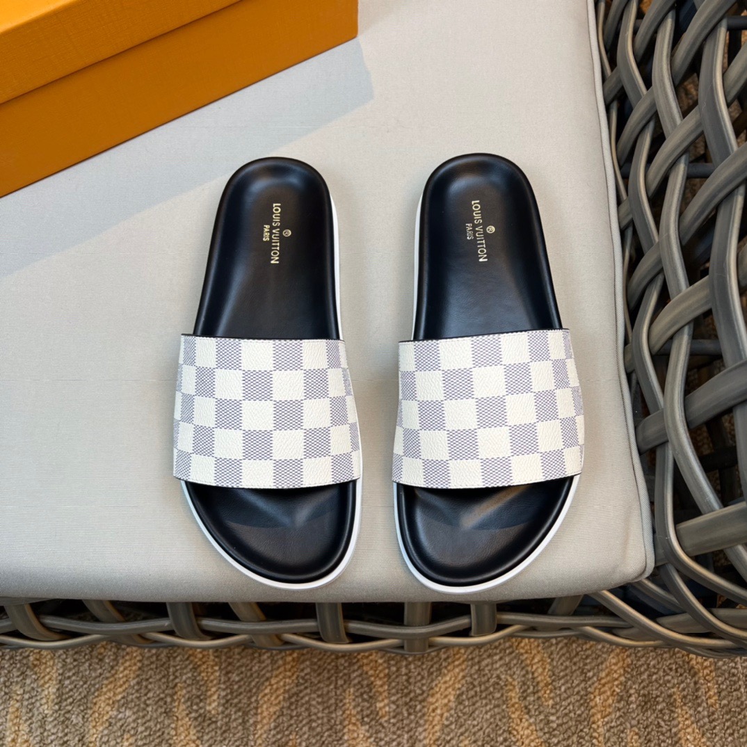 Men L*ouis V*uitton Top Slippers