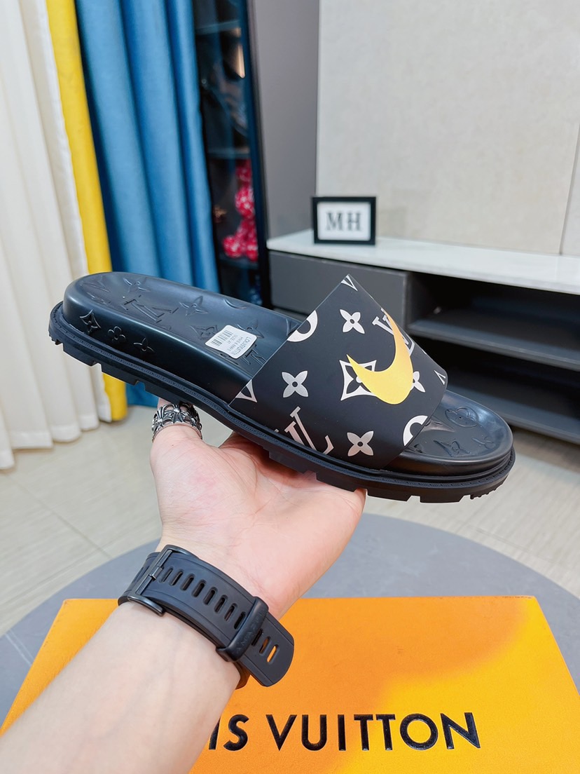 Men L*ouis V*uitton Top Slippers