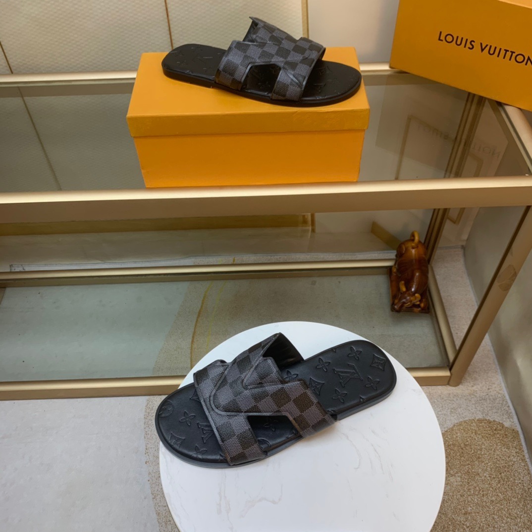 Men L*ouis V*uitton Top Slippers