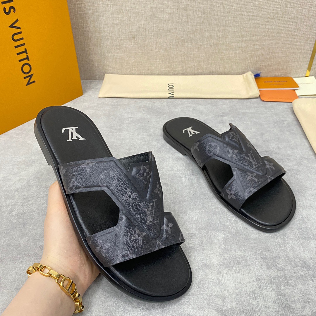 Men L*ouis V*uitton Top Slippers