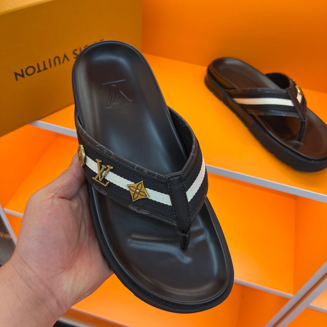 Men L*ouis V*uitton Top Slippers