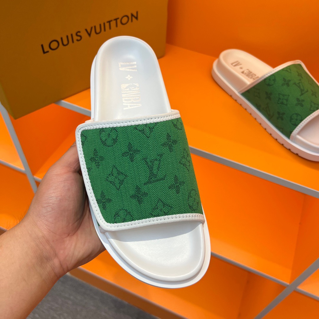 Men L*ouis V*uitton Top Slippers